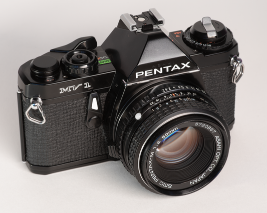 Pentax MV1 + SMC Pentax-M 50mm f/2 35mm Film Camera